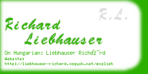 richard liebhauser business card